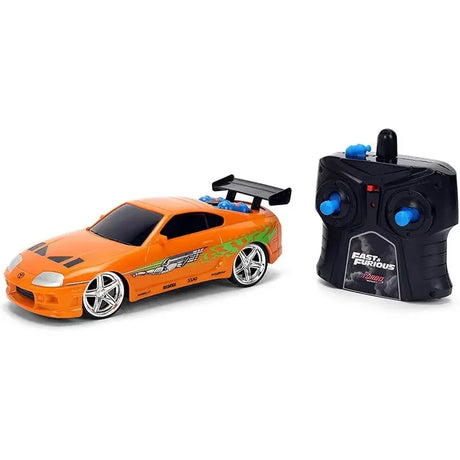 Fast and Furious RC Nitro Powered Car with remote control featuring orange Toyota Supra design in Ireland