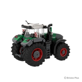 BRIXIES Plus Fendt 1052 Vario viewed from the rear side showing the rear linkage, cab, side ladder and large red rimmed tractor wheels