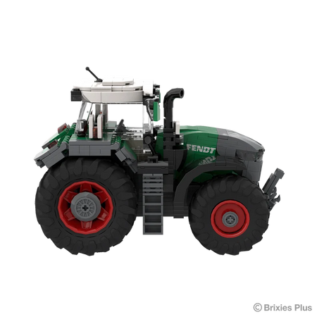 BRIXIES Plus Fendt 1052 Vario in full side profile showing the green bonnet, enclosed cab, exhaust stack, ladder and large rear tyre