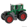 Front angled view of the BRIXIES Plus Fendt 616 Vario showing the dark front grille, green bonnet, enclosed cab and large rear tyre