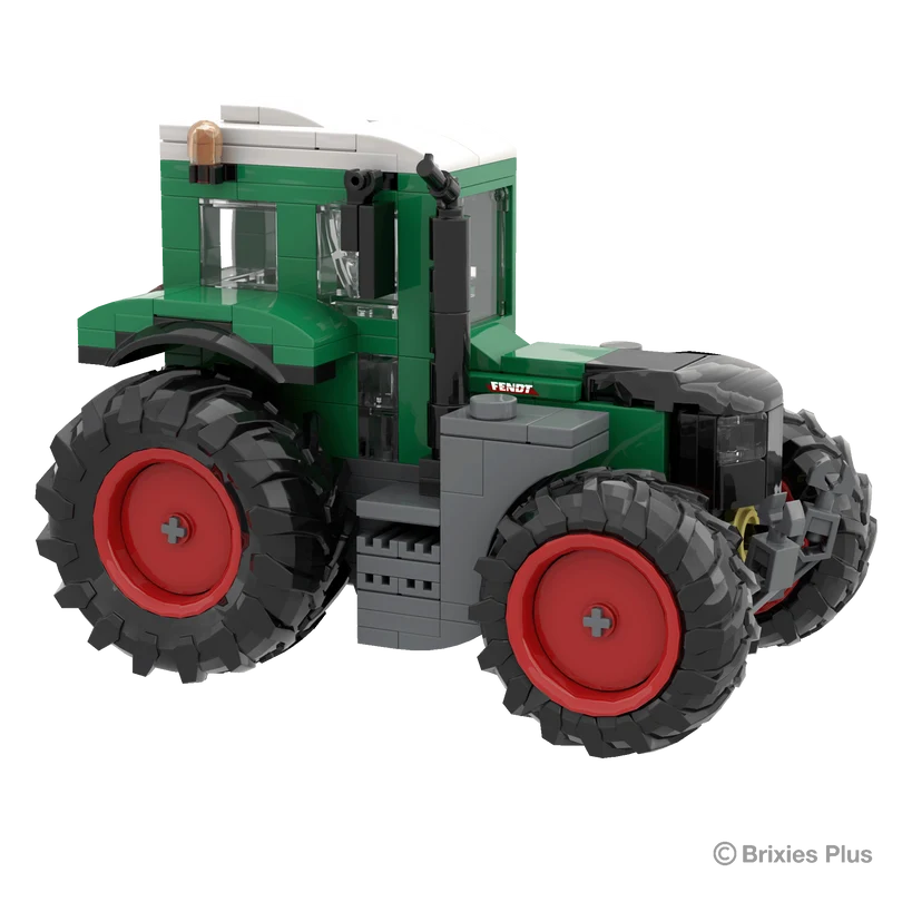 BRIXIES Plus Fendt 616 Vario viewed from the front side with the front linkage, green bonnet, cab and agricultural tyres clearly visible