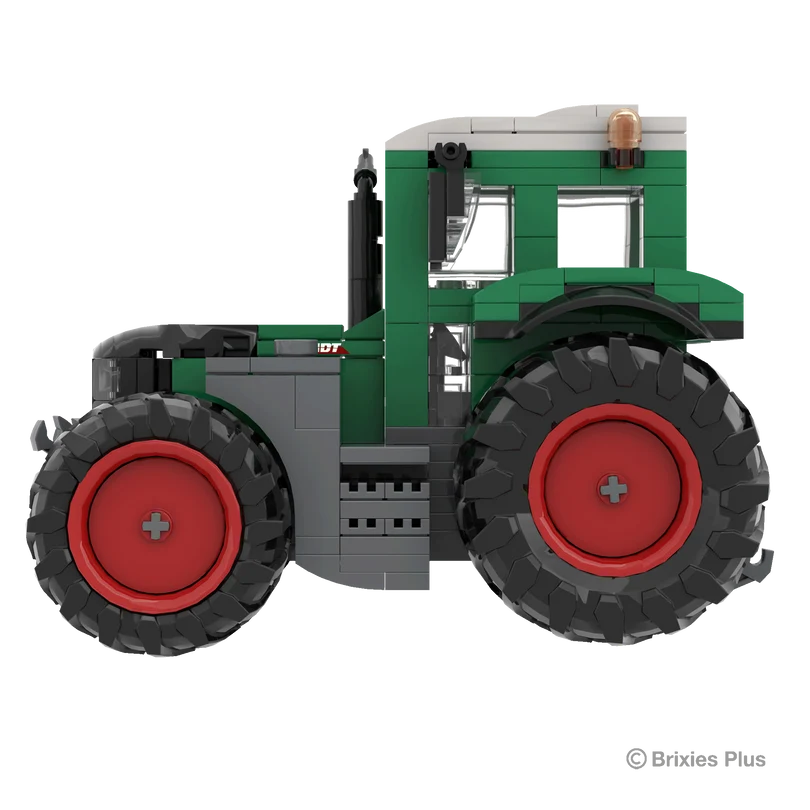 BRIXIES Plus Fendt 616 Vario in side profile with the bonnet extending left, Fendt branding, cab steps and agricultural tyres visible