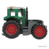 BRIXIES Plus Fendt 616 Vario in side profile with the bonnet extending right, enclosed cab, red rimmed wheels and grey lower bodywork visible