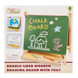 Full front view of First Learning Wooden Drawing Board box showing chalk and whiteboard sides – Ireland