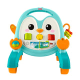 Fisher-Price Musical Penguin Activity Walker with penguin face, colourful shapes, rollerball and musical flipbook