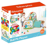 Fisher-Price Ball Pit Playset box showing pop up tent, attached ball pit and 25 play balls