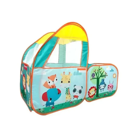 Fisher-Price Ball Pit Playset pop up tent with attached ball pit at an angle