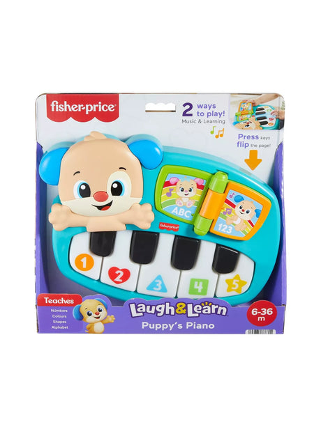 Fisher-Price Laugh & Learn Puppy's Piano Musical in open front packaging