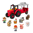 Fisher-Price Little People Caring for Animals Tractor with red trailer, two farmers and six farm animals