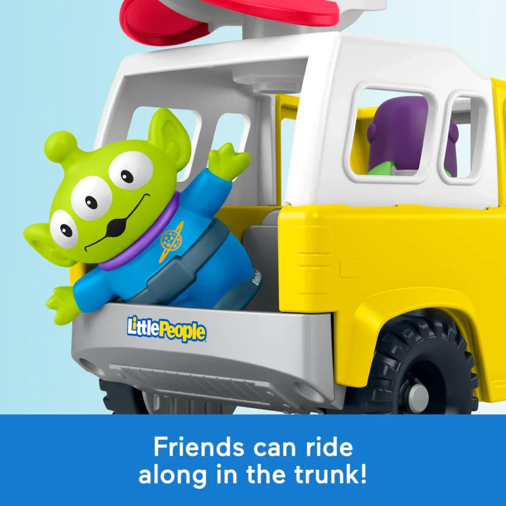 Fisher-Price Little People Toy Story Pizza Planet truck with Alien figure in the open rear door