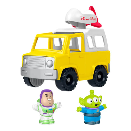 Fisher-Price Little People Toy Story Pizza Planet truck with Buzz Lightyear figure and Alien figure