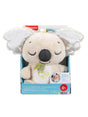 Fisher Price On The Go Koala Soother plush toy in packaging showing sound features