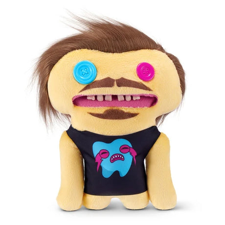 Fuggler Fug Stars Series 2 Mr Fuggo plush with button eyes and black shirt