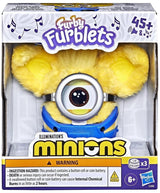 Furby Furblets Minions plush toy displayed in retail box