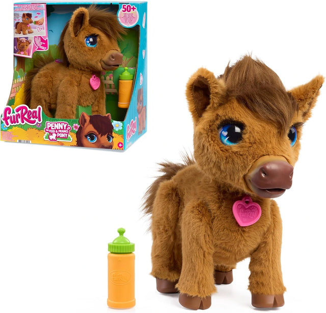 FurReal Penny Feed & Prance Pony with feeding bottle and retail packaging