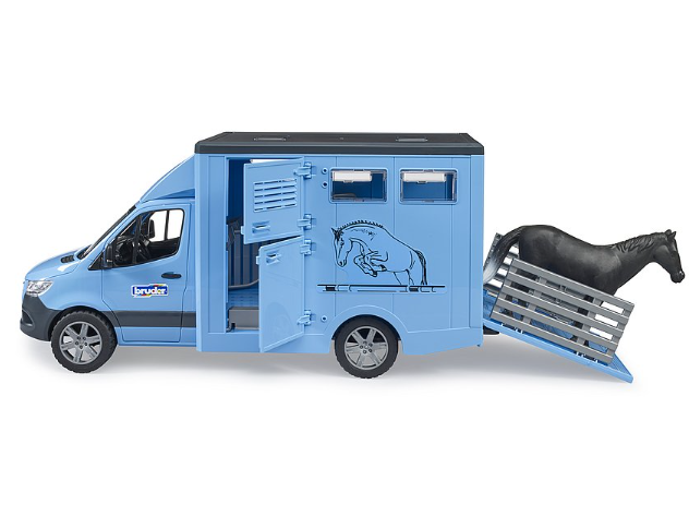 Bruder MB Sprinter Animal Transporter with 1 Horse