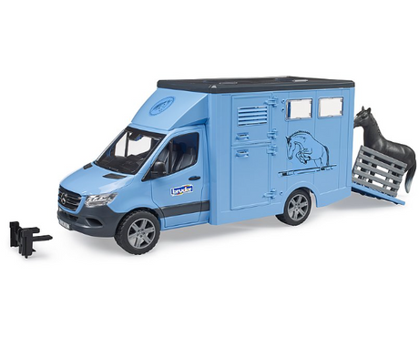 Bruder MB Sprinter Animal Transporter with 1 Horse
