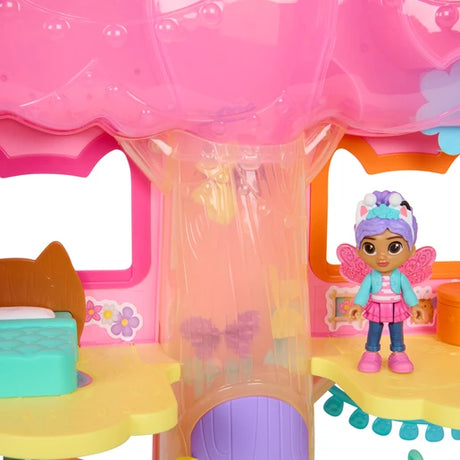 Gabby figure beside the clear central column inside the Fairylandia playset