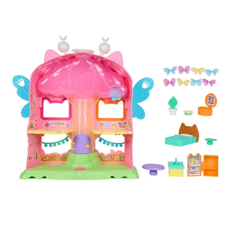 Gabby's Dollhouse Fairylandia playset with bed, table, stool, cabinet and fabric butterfly pieces