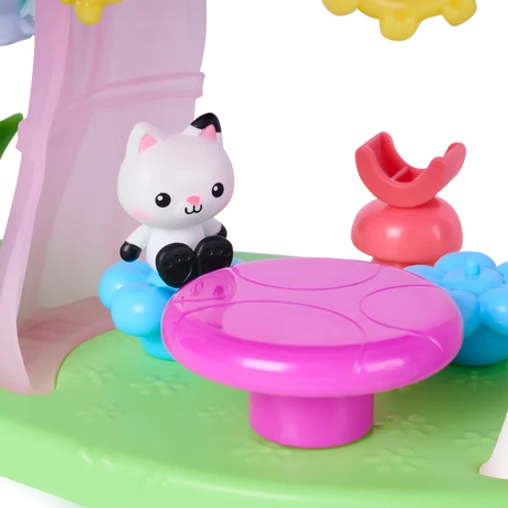 Gabby's Dollhouse Fairylandia Flutter-riffic Tea Party Playset with colourful fairy garden styling.