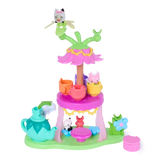 Gabby's Dollhouse Fairylandia Flutter-riffic Tea Party Playset with its decorative tea party stand.
