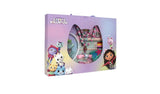 Gabby's Dollhouse Hair and Jewellery Set in purple presentation box with cat shaped window showing the accessories inside