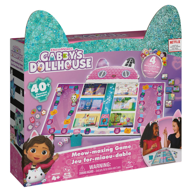 Gabby's Dollhouse Meow Mazing board game box with charms and headbands Ireland
