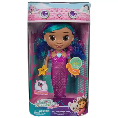 Gabby’s Dollhouse Sing & Shine Mermaid Gabby boxed packaging in Ireland.