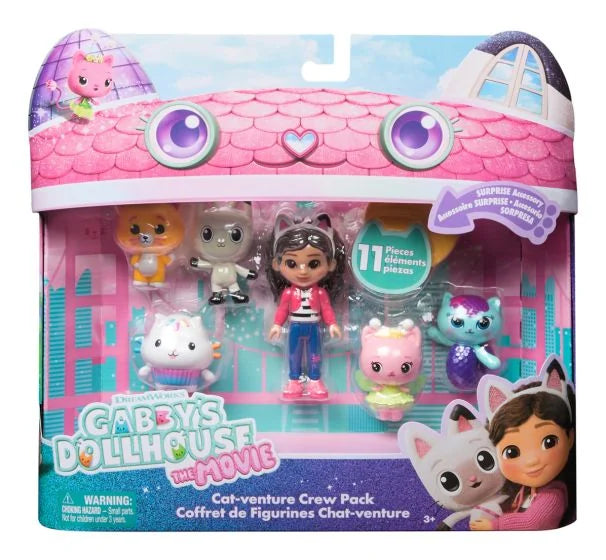 Gabby’s Dollhouse Movie Cat-venture Crew Figure Set boxed with six characters and accessories
