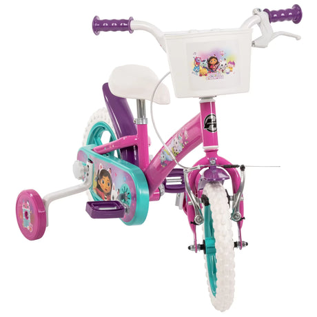 Close up of the Gabby's Dollhouse bike handlebar and brake area