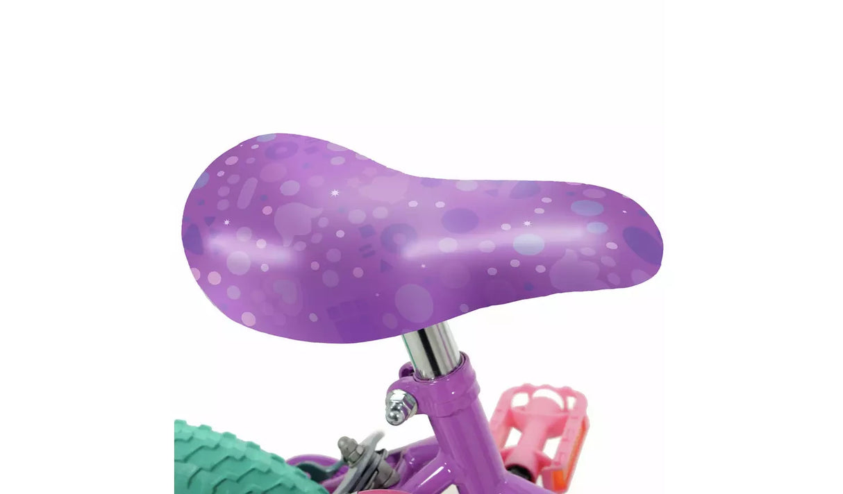Gabby's Dollhouse My First 12 Inch Bike purple saddle detail