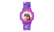 Gabby's Dollhouse Purple Digital Watch front view with digital display, Gabby and Pandy Paws dial artwork and purple printed strap