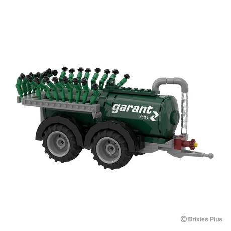 Garant Kotte Vacuum Tanker BRIXIES model viewed from the opposite angle with the rounded tank end, twin axles, pipework and folded applicator visible