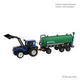 BRIXIES Plus Garant Kotte Slurry Tanker connected to a blue tractor for display, with the image stating that the tractor is not included