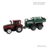BRIXIES Plus Garant Kotte Vacuum Tanker connected to a red tractor for display, with the tractor marked as not included