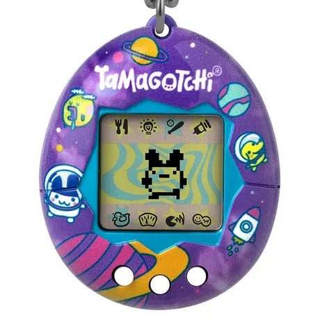 Close-up of Gen 2 Original Tamagotchi Tama Universe screen showing pixel character in Ireland