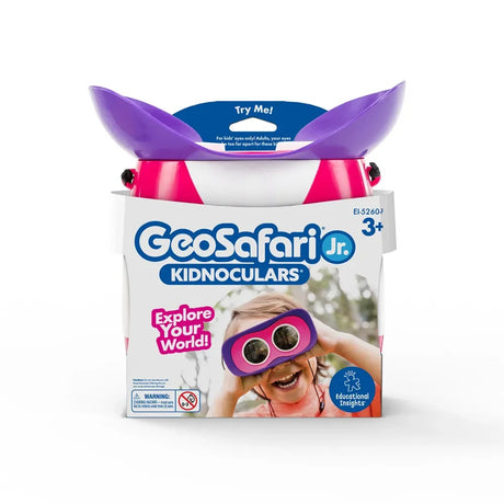 Pink GeoSafari Kidnoculars in original display packaging with 3+ label – Ireland