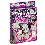 Glow Stars and Unicorns Sticker Pack box showing glowing unicorns and stars on a pink and purple background