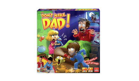 Front of Goliath Don't Wake Dad board game box with cartoon family scene – Ireland