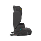 Side profile view of the Graco Affix i Size R129 Isofix high back booster car seat in Midnight, showing the tall backrest, armrests and Isofix attachment points