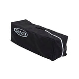 Graco Compact Travel Cot black carry bag with Graco logo and white trim