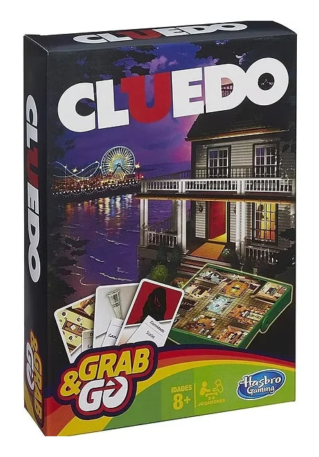 Hasbro Cluedo Grab and Go game box showing classic detective mystery Ireland