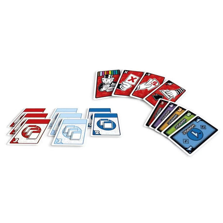 Full layout of Monopoly Bid cards showing properties, money, and action effects – Ireland