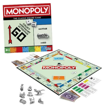 Hasbro Monopoly Classic board game box with game details and GO tile – Ireland