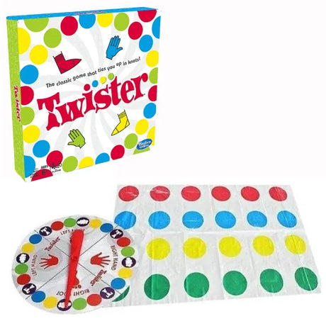 Twister game box with plastic mat and colour spinner – Ireland