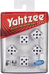 Hasbro Yahtzee Game retail packaging with five dice – Ireland