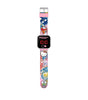 Full strap view of Hello Kitty & Friends LED watch with colourful character print in Ireland.