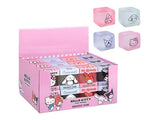 Hello Kitty & Friends Squishy Cubes retail display box with four assorted character designs