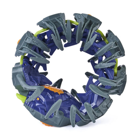HEX BOTS Explodapede robot coiled into a compact circular shape