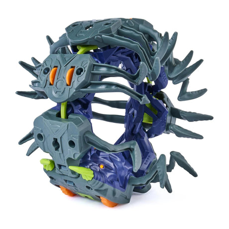 HEX BOTS Explodapede robot curled upright with its legs folded around the body